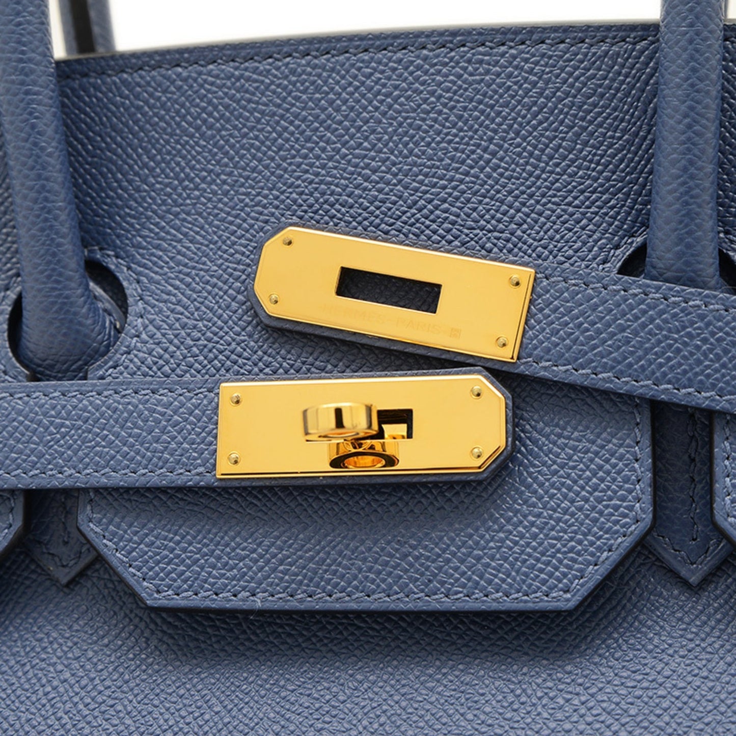 Hermes Blue Epsom Leather Handbag ( )