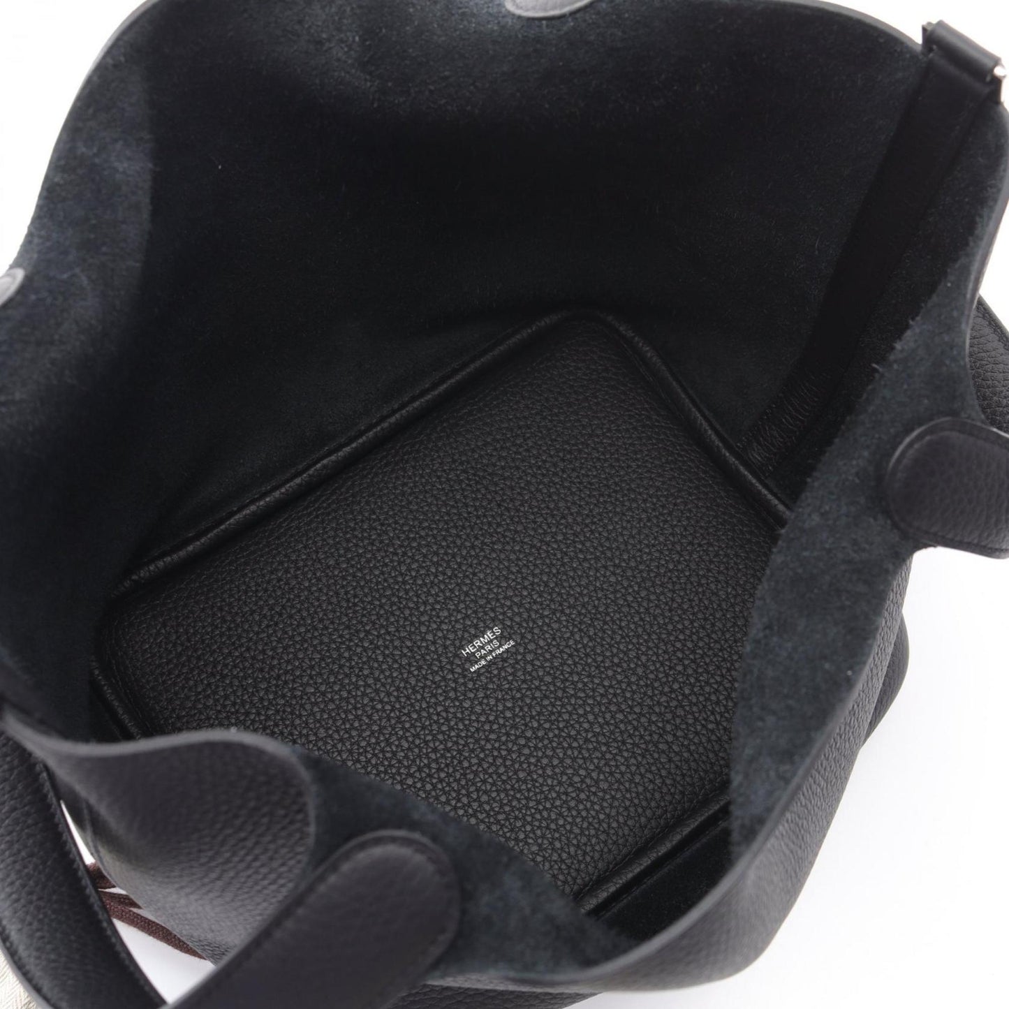 Hermes Black Taurillon Clemence Leather Handbag ( )