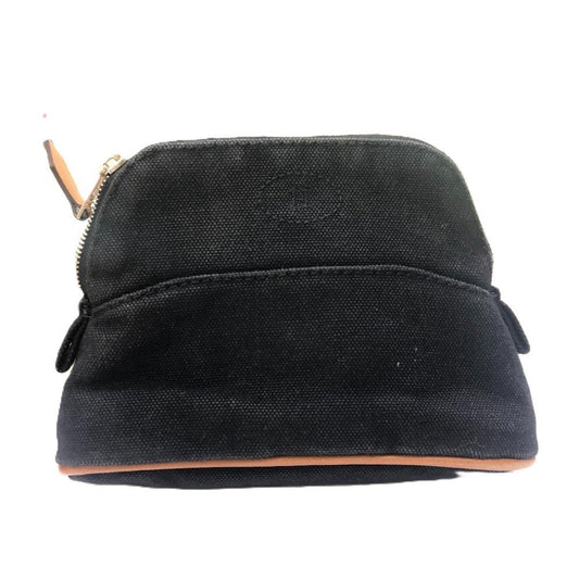 Hermes Bolide Black Canvas Pouch ( )