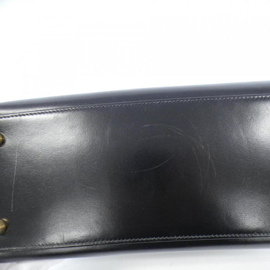 Hermes Black Green Box Calf Leather Courchevel Leather Handbag ( )