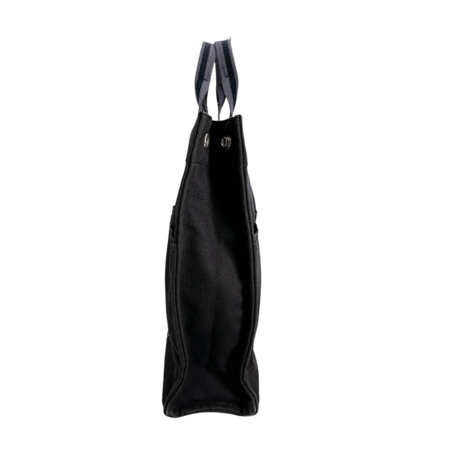 Hermes Black Canvas Tote Bag ( )
