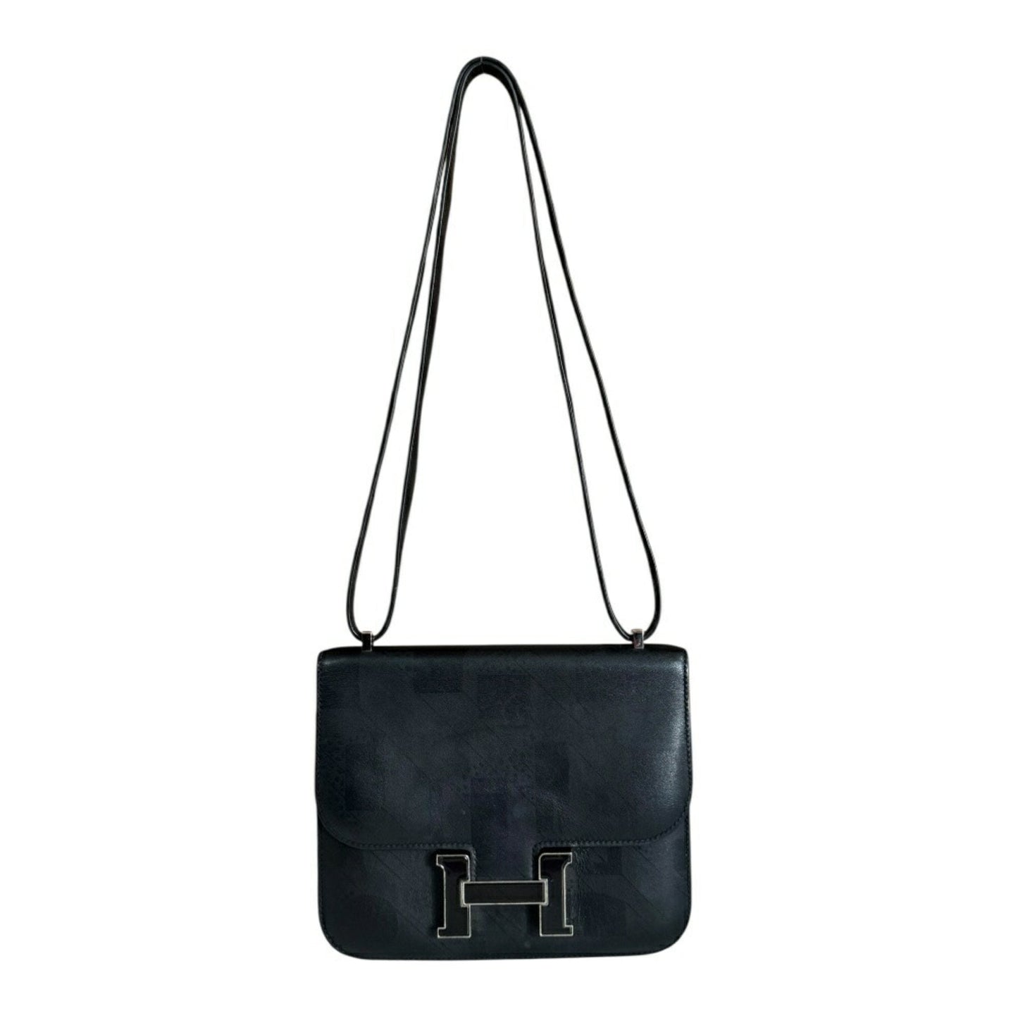 Hermes Black Leather Shoulder Bag ( )