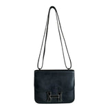 Hermes Black Leather Shoulder Bag ( )