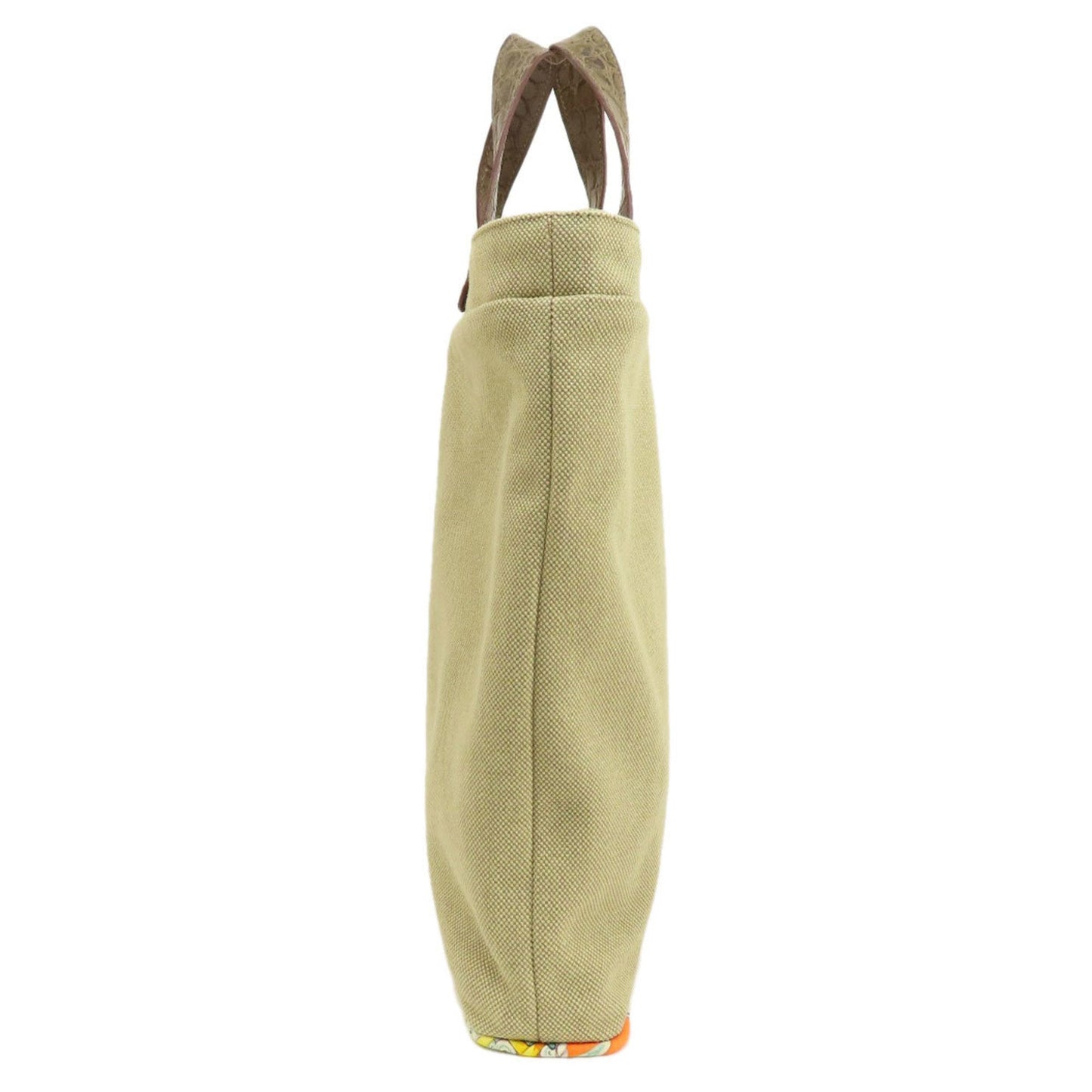 Hermes Brown Cotton Silk Handbag ( )