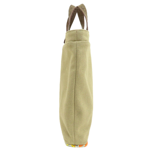 Hermes Brown Cotton Silk Handbag ( )