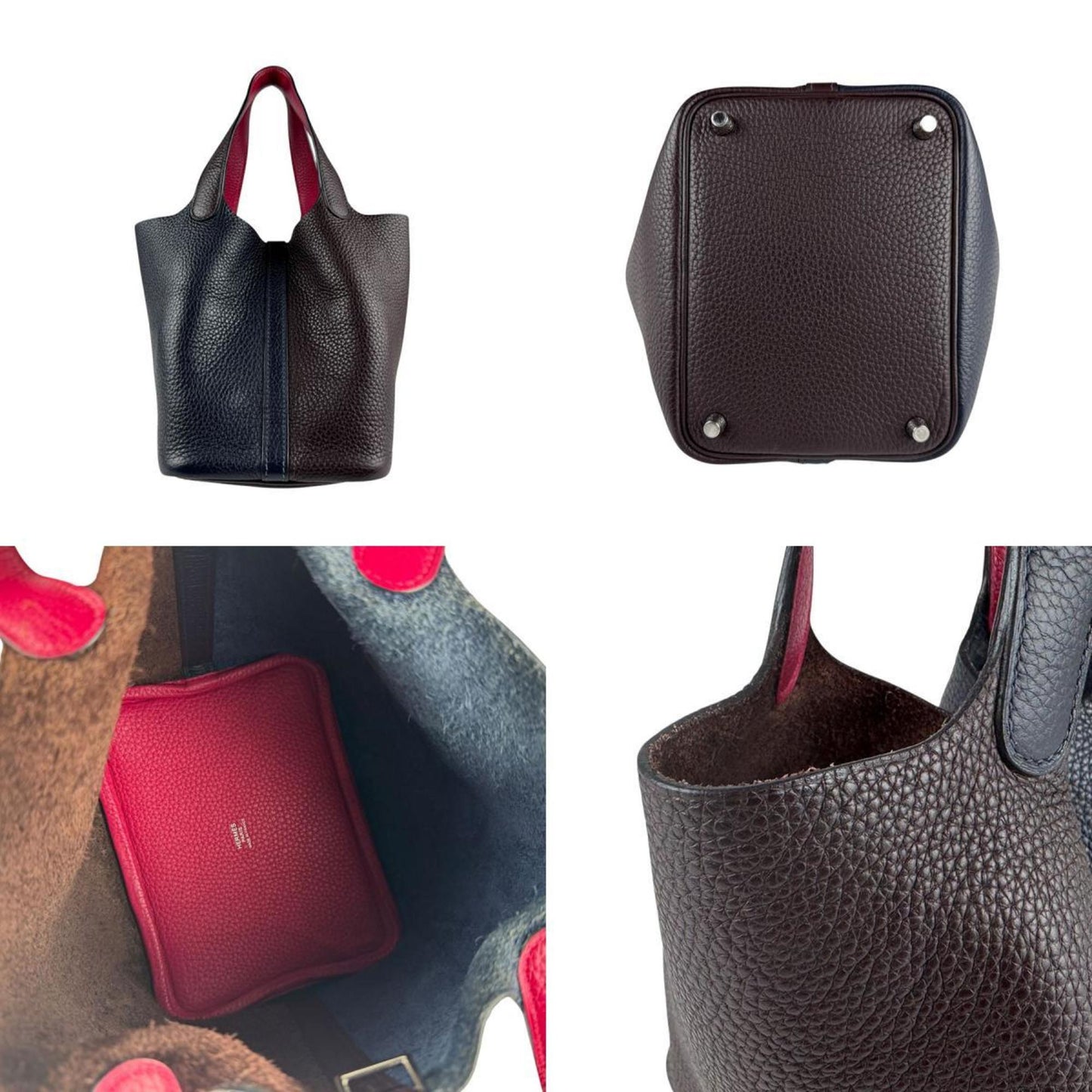 Hermes Blue Nuit Taurillon Clemence Leather Handbag ( )