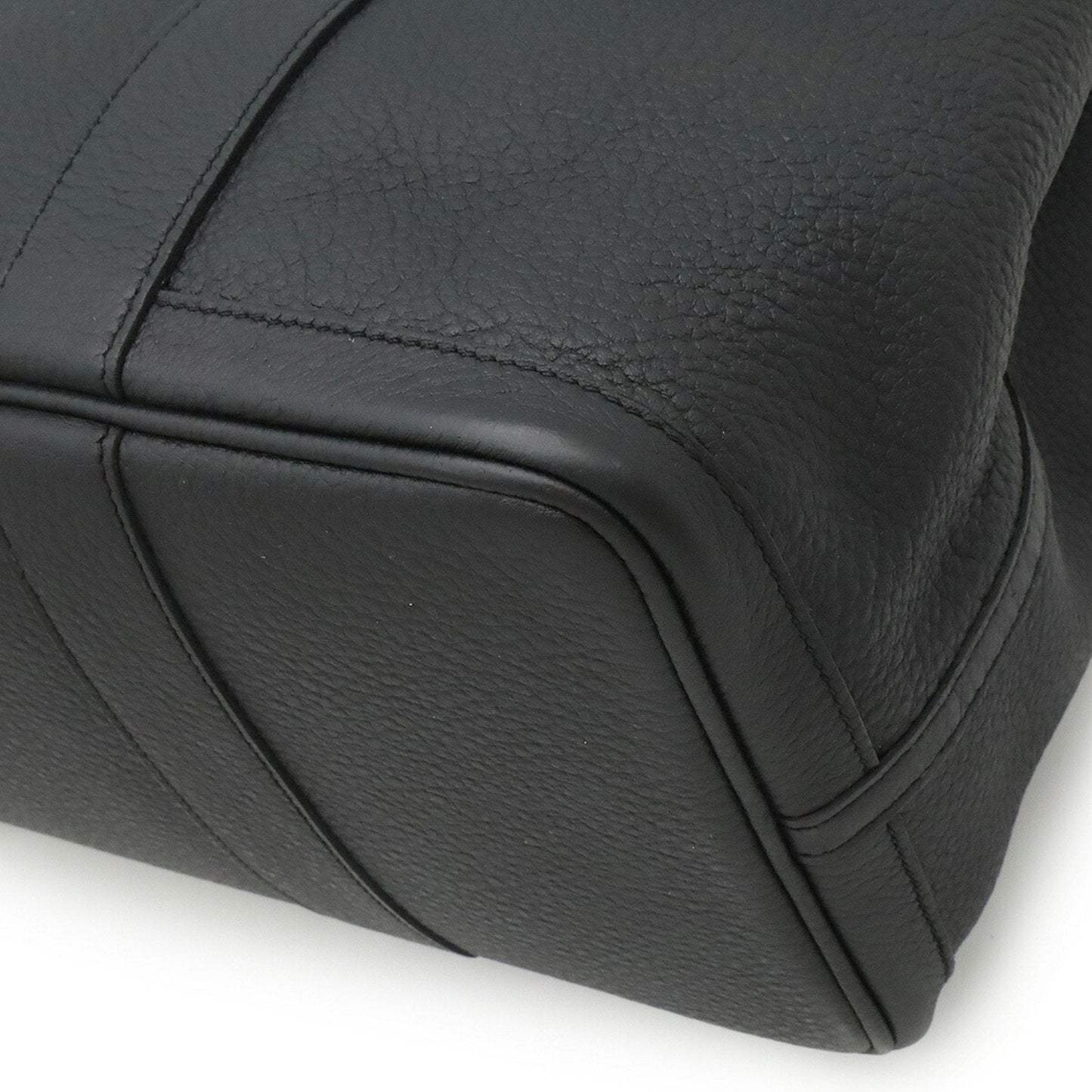 Hermes Black Negonda Leather Handbag Tote Bag ( )