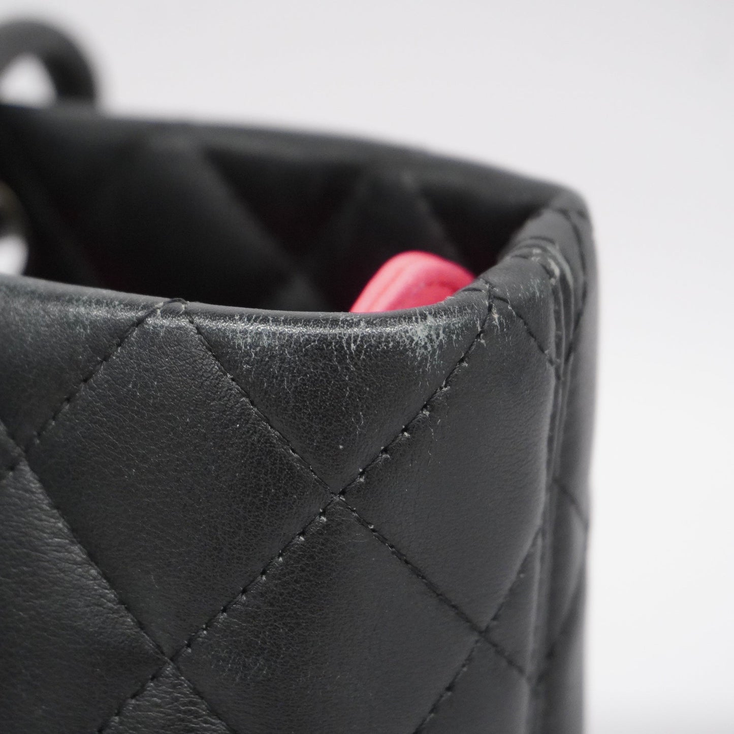 CHANEL Ligne Cambon Tote Bag Women's Leather Black