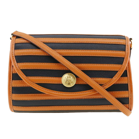 Hermes Black Orange Leather Shoulder Bag ( )