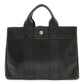 Hermes Black Leather Handbag Tote Bag ( )