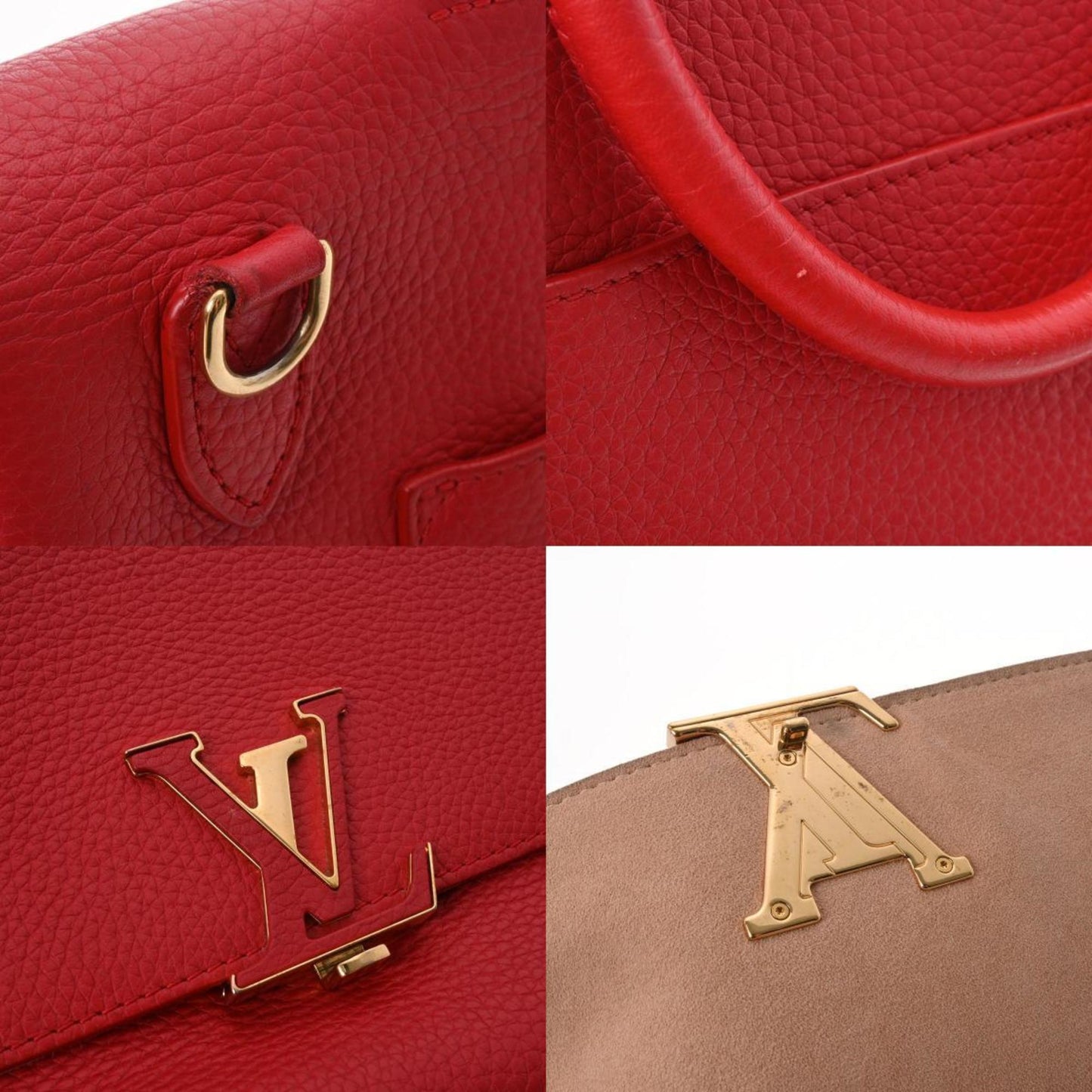 LOUIS VUITTON Volta Red M50287 Ladies Taurillon Leather Shoulder Bag