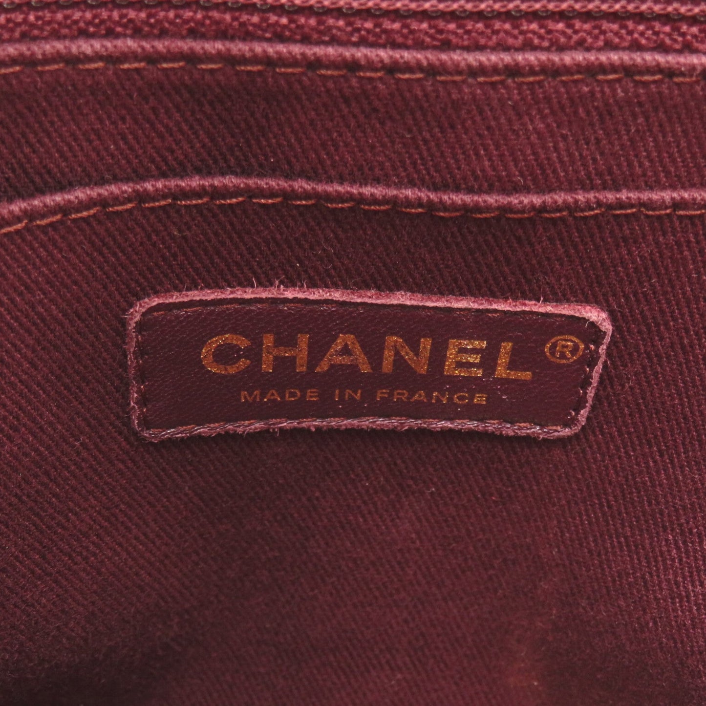 CHANEL 2way tote Red Bordeaux leather A69930