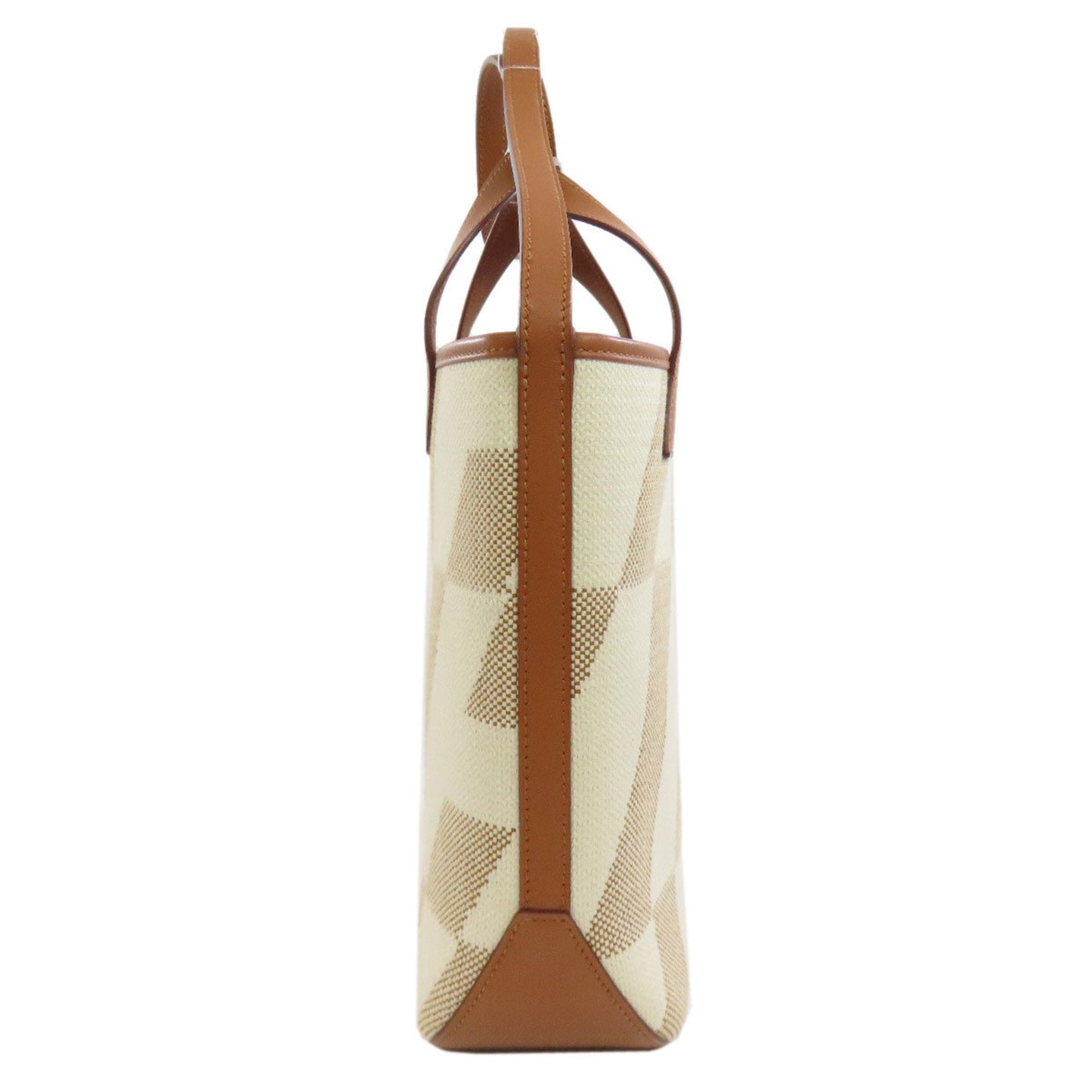 Hermes Brown Canvas Handbag ( )