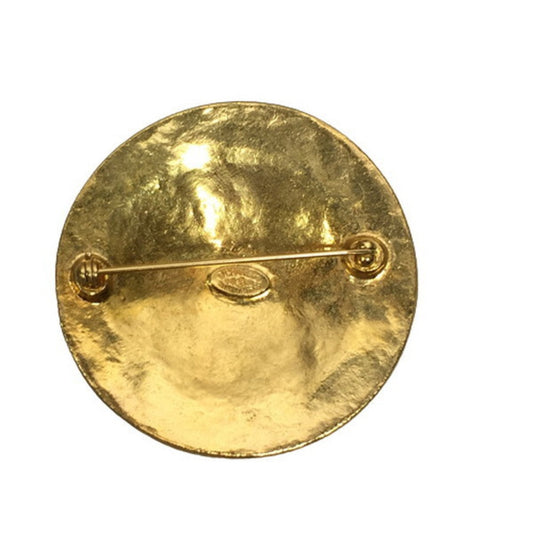 CHANEL 94A Coco Mark Gold Brooch Logo Accessory Jewelry     Ladies