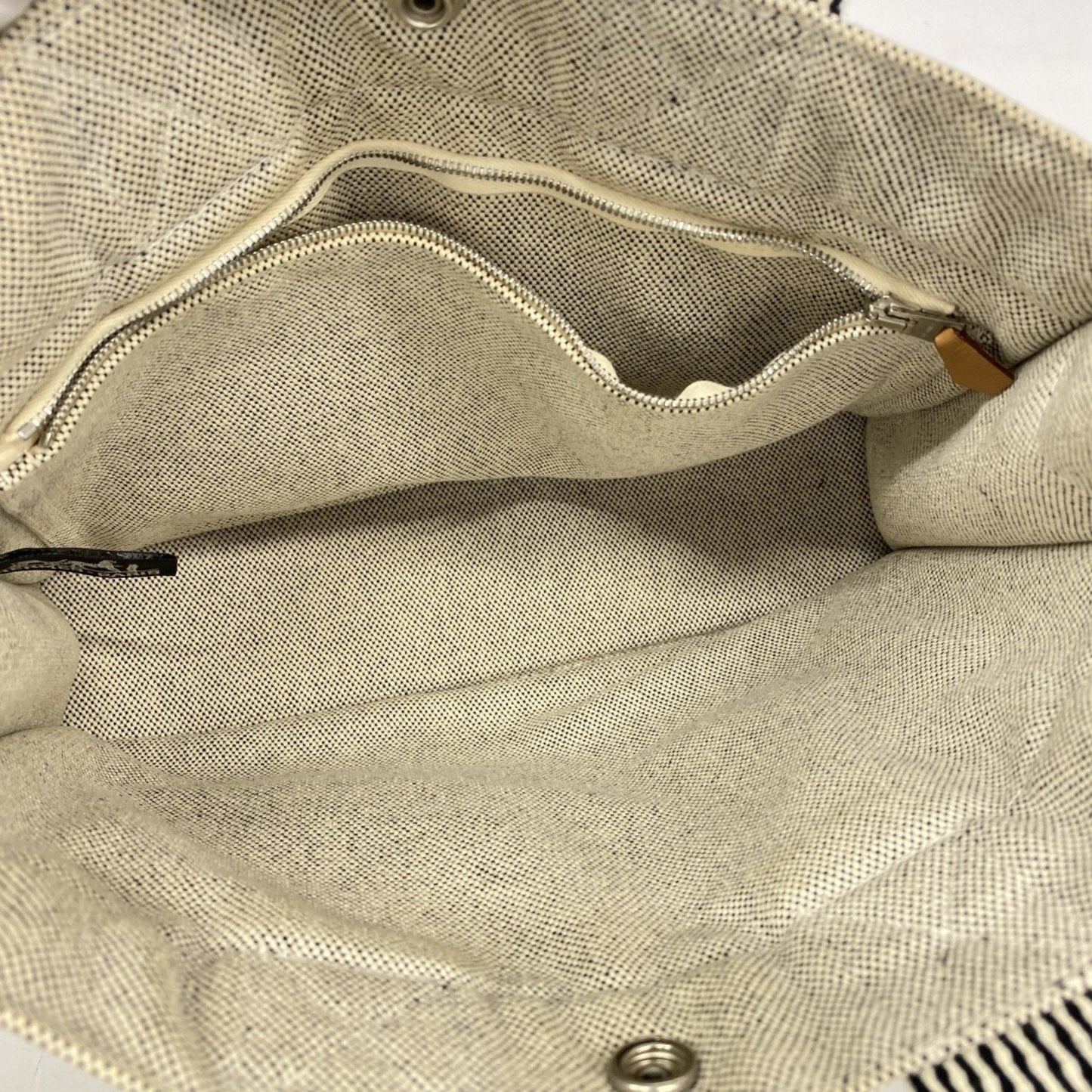 Hermes Black Canvas Tote Bag ( )