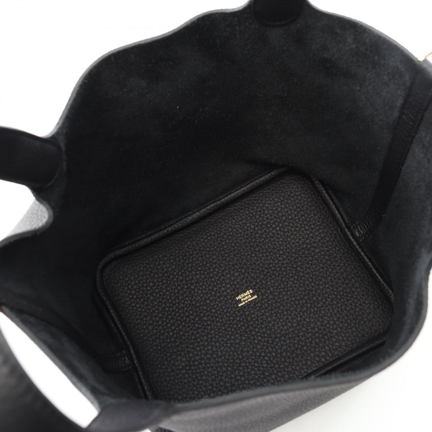 Hermes Black Taurillon Clemence Leather Handbag ( )