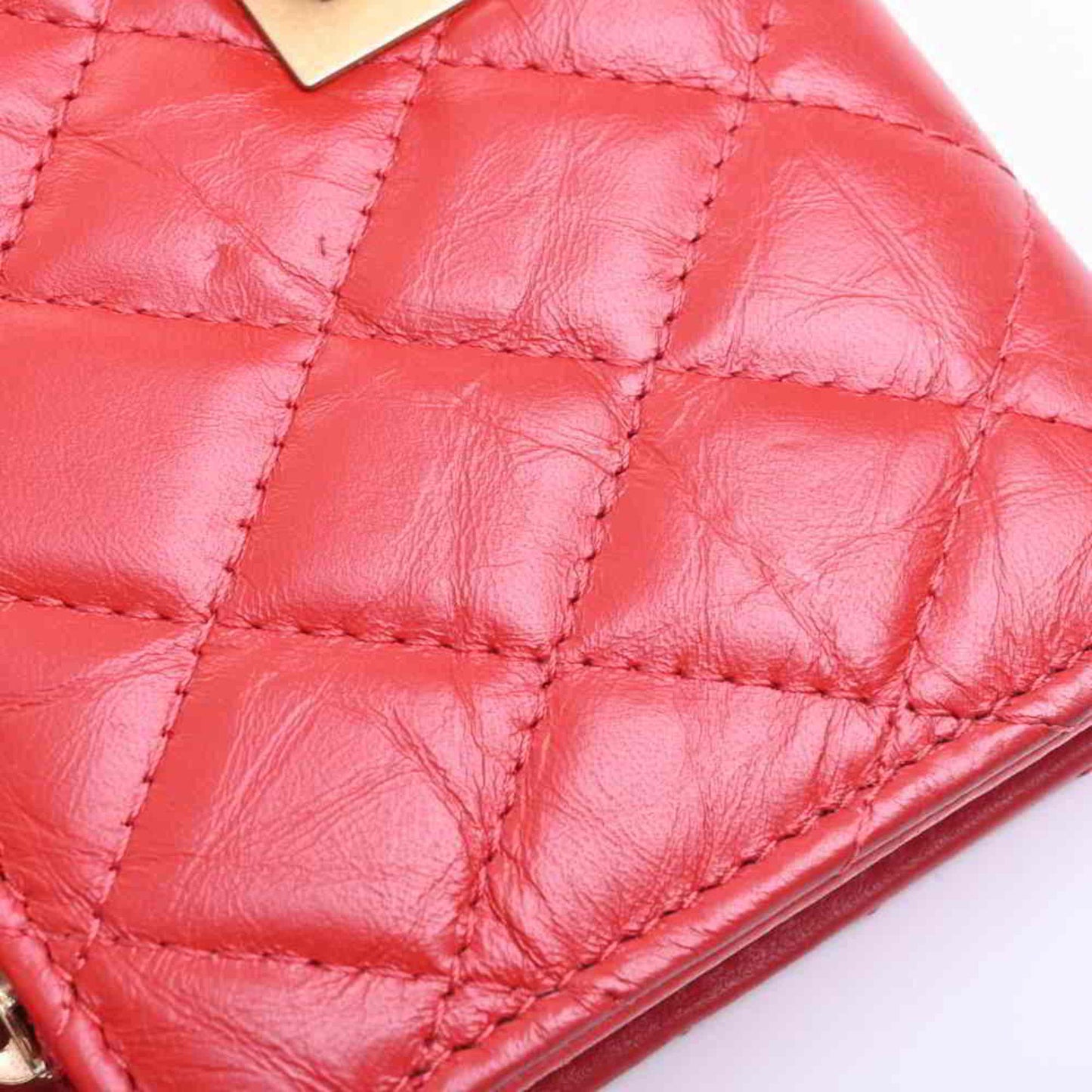 Chanel 2.55 leather - matelasse chain shoulder bag red