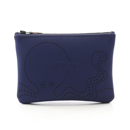Hermes Blue Neoprene Pouch ( )