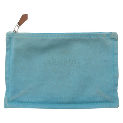 Hermes Blue Light Blue Cotton Pouch ( )