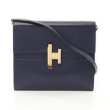 Hermes Blue Chevre Leather Shoulder Bag ( )