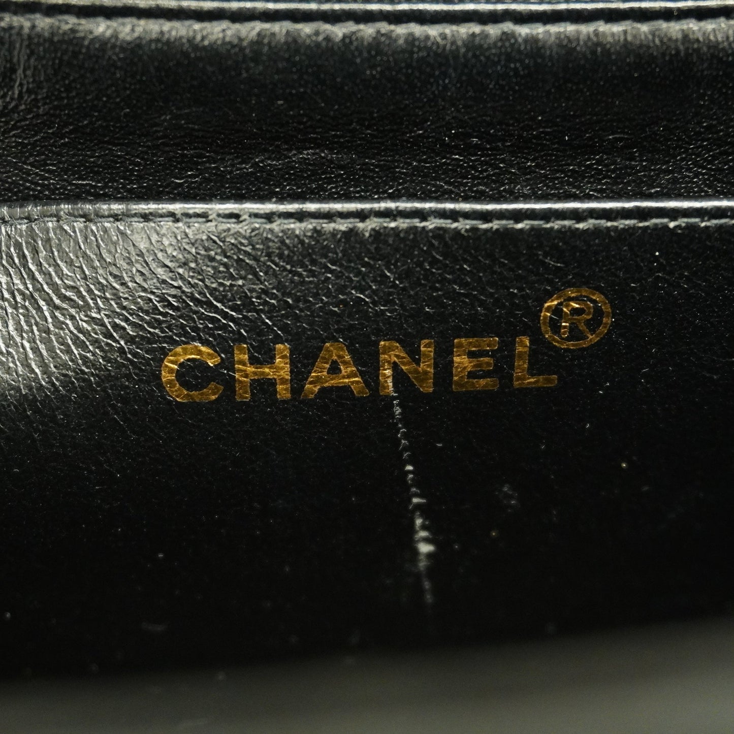 CHANEL Decamatlasse W Chain Lambskin Women's Leather Shoulder Bag Black