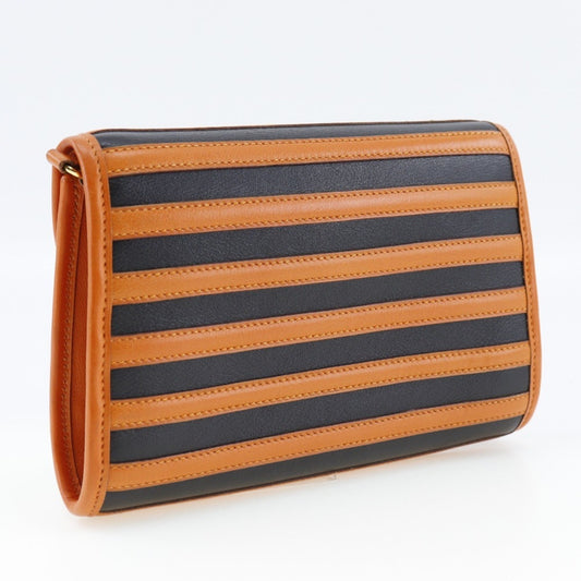 Hermes Black Orange Leather Shoulder Bag ( )