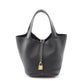 Hermes Black Taurillon Clemence Leather Handbag ( )