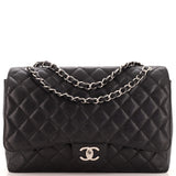 CHANEL   Classic Double Flap Bag Quilted Caviar Maxi