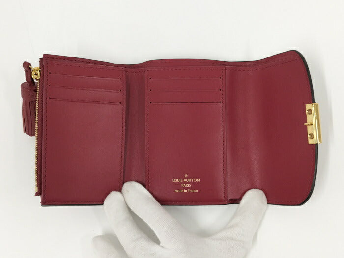 Louis Vuitton Damier Leather Portefeuille Croisette Compact Trifold Wallet