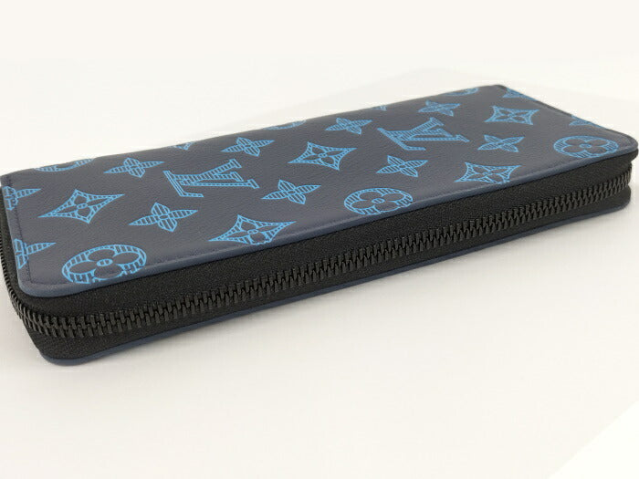 Louis Vuitton Monogram Emplant Vertical Zippy Wallet