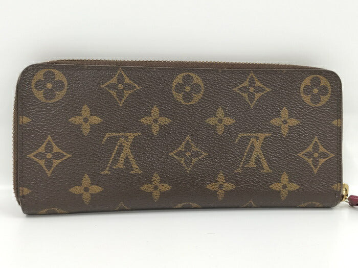 Louis Vuitton Monogram Fuchsia Portefeuille Clemence Round Zipper Long Wallet