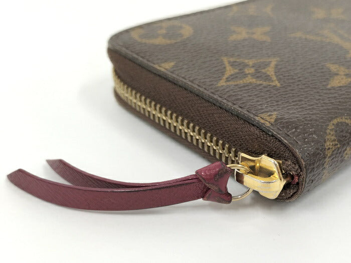 Louis Vuitton Monogram Fuchsia Portefeuille Clemence Round Zipper Long Wallet