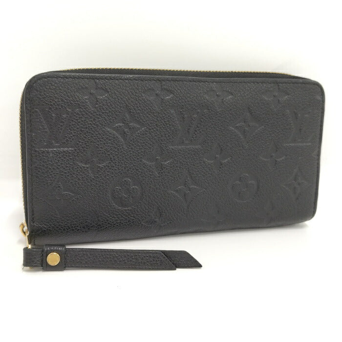 Louis Vuitton Monogram Emplant Round Zipper Long Wallet