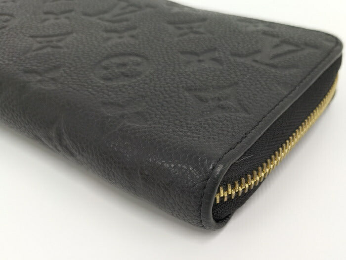 Louis Vuitton Monogram Emplant Round Zipper Long Wallet