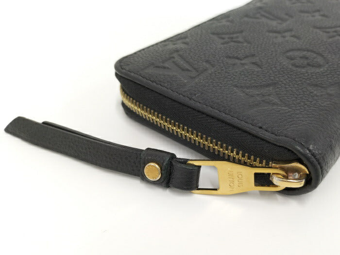 Louis Vuitton Monogram Emplant Round Zipper Long Wallet