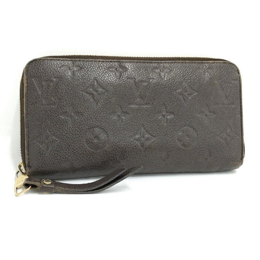 Louis Vuitton Monogram Emplant Tail Round Zipper Long Wallet