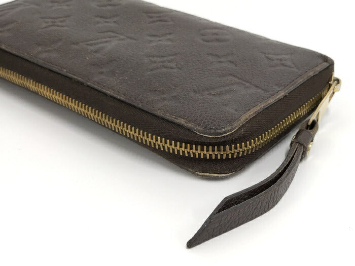 Louis Vuitton Monogram Emplant Tail Round Zipper Long Wallet
