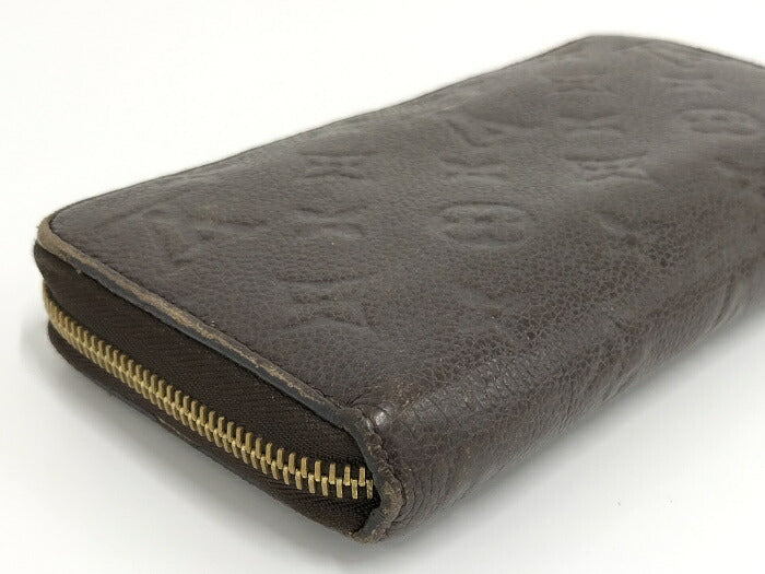Louis Vuitton Monogram Emplant Tail Round Zipper Long Wallet