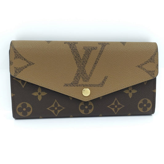 Louis Vuitton Monogram Giant Reverse Portefeuille Sarah Bifold Long Wallet
