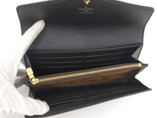 Louis Vuitton Monogram Giant Reverse Portefeuille Sarah Bifold Long Wallet