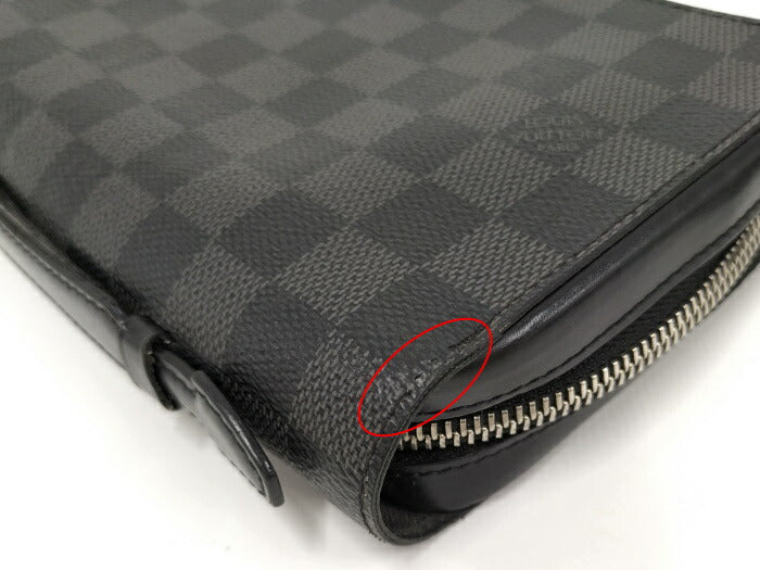 Louis Vuitton Damier Graphite Round Zipper Long Wallet