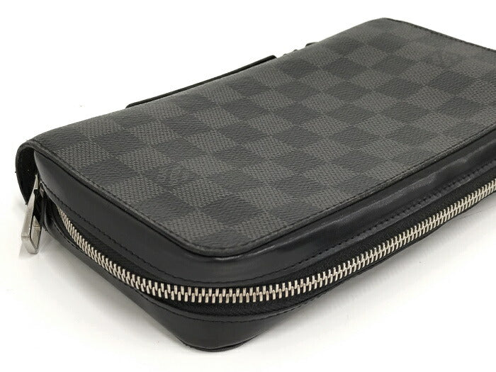 Louis Vuitton Damier Graphite Round Zipper Long Wallet