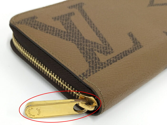 Louis Vuitton Monogram Giant Reverse Round Zipper Long Wallet