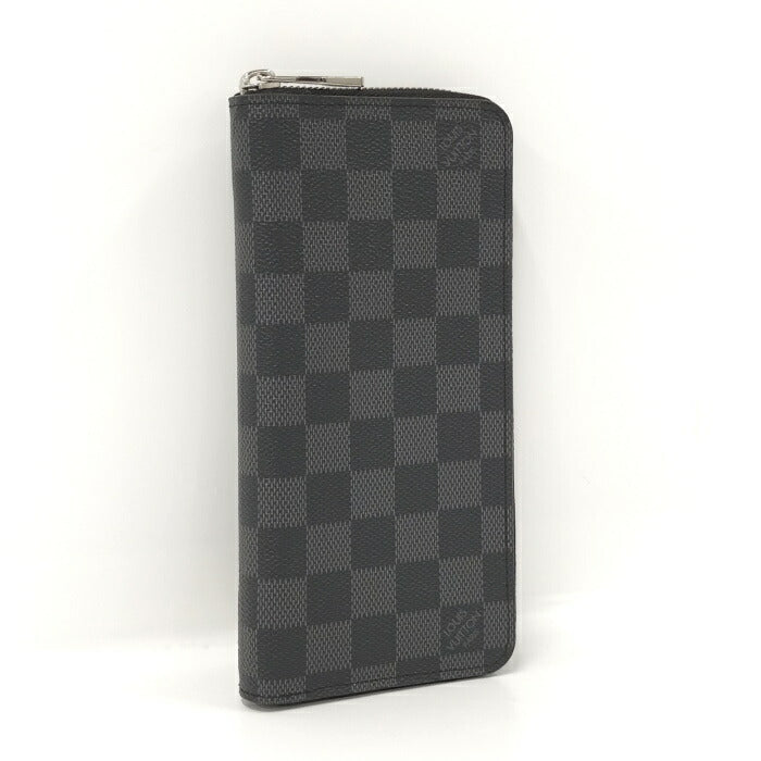 Louis Vuitton Damier Graphite  Vertical Round Zipper Long Wallet
