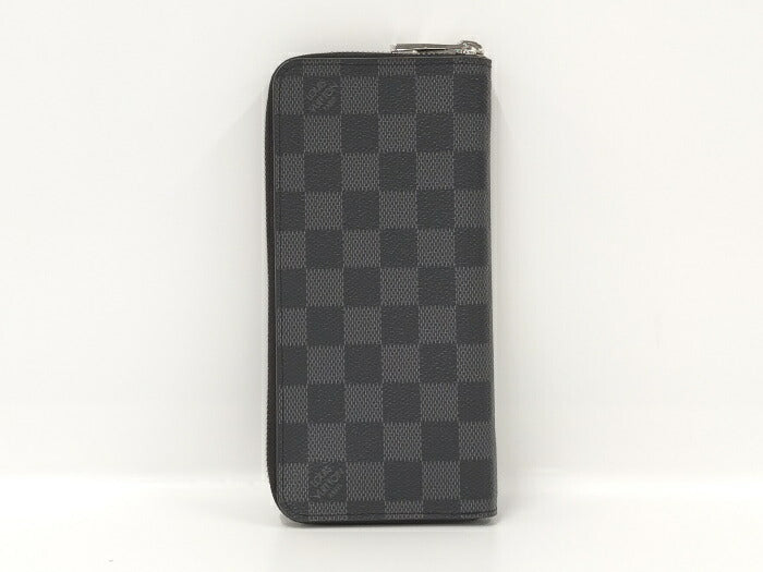 Louis Vuitton Damier Graphite  Vertical Round Zipper Long Wallet