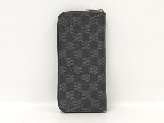Louis Vuitton Damier Graphite  Vertical Round Zipper Long Wallet