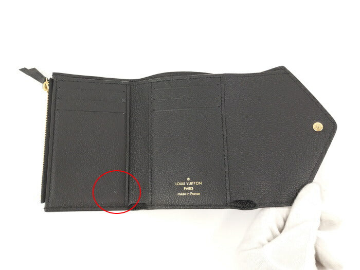 Louis Vuitton Portefeuille Victorine Trifold Monogram Empreinte Leather Wallet