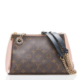 Louis Vuitton Monogram Surenne BB Chain Shoulder Bag Brown Pink PVC Leather