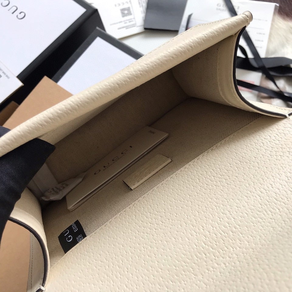 DYONYSUS SHOULDER BAG 20 IN WHITE CALFSKIN SILVER HARDWARE Amelia Amelia