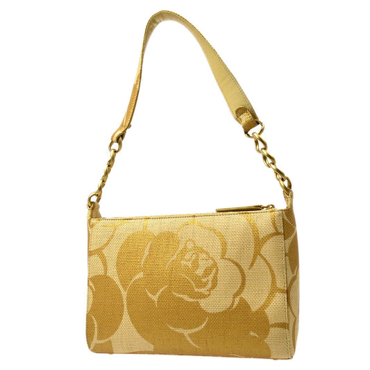 CHANEL 2003-2004 Beige Straw Shoulder Bag 39754